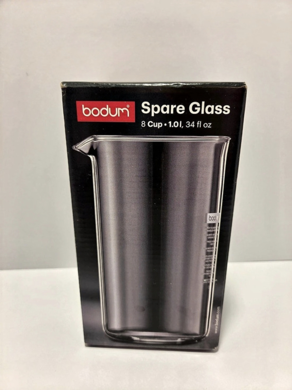 Bodum Spare Glass 8 Cup 1.0L 34 fl oz 8 Cup 34 oz Clear & Black
